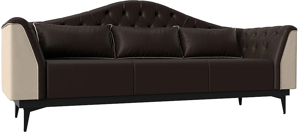 Прямой кожаный диван Флорида Микс Браун