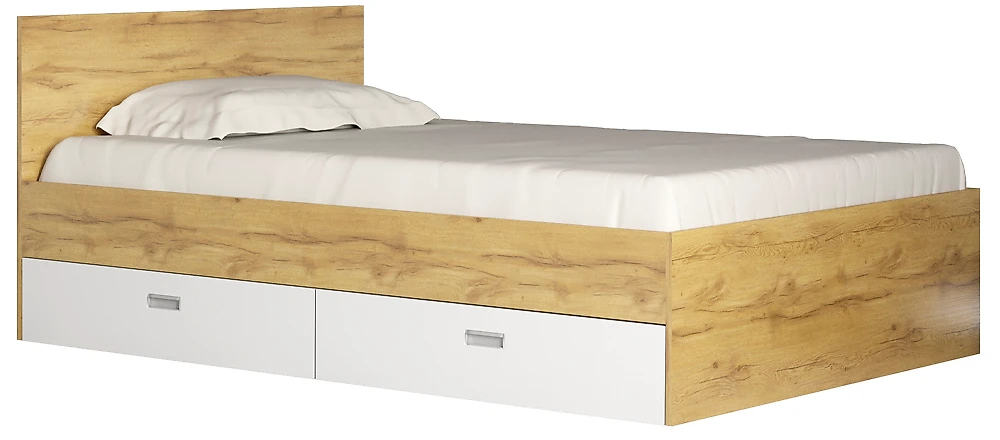 Двуспальная кровать эконом Виктория-1-120 Дизайн-1