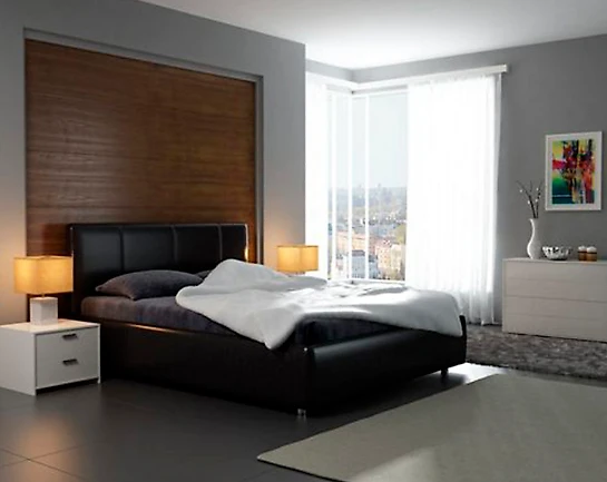 Кровать в современном стиле Веда-3 (Афина) Блэк