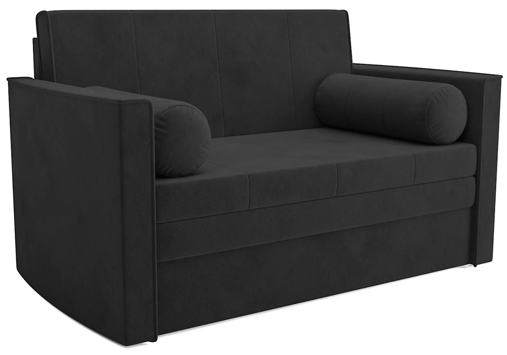 Выкатной диван с подлокотниками Санта 2 Велюр Черный