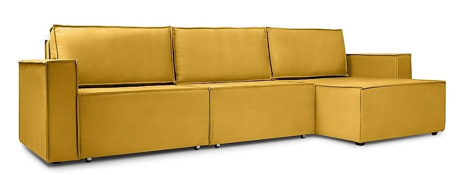 Угловой диван из ткани антикоготь Лофт Мастард