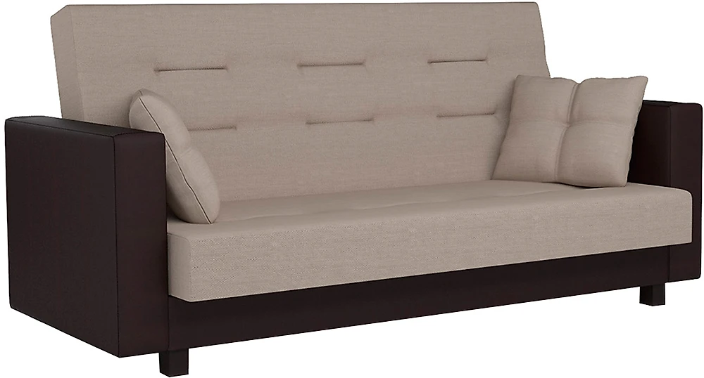 Прямой диван серого цвета Лофт Кантри Беж