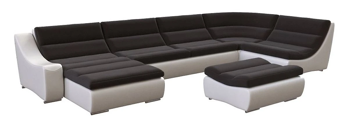Угловой диван без подлокотников Монреаль-7 Nero Lux