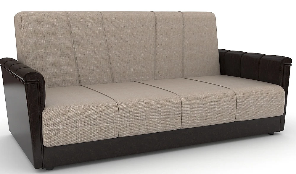 Прямой кожаный диван Шедевр-2 Сан Браун