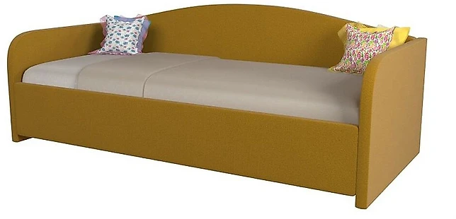 кровать в стиле минимализм Uno Плюш Мастард (Сонум)