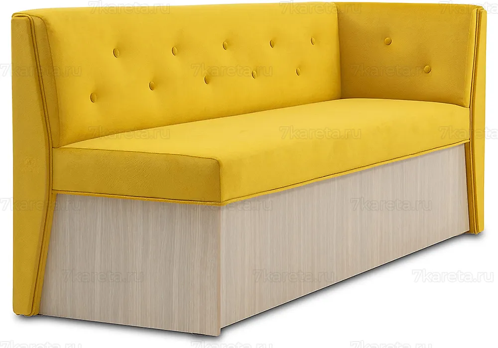 угловой диван для кухни Верона с углом Желтый