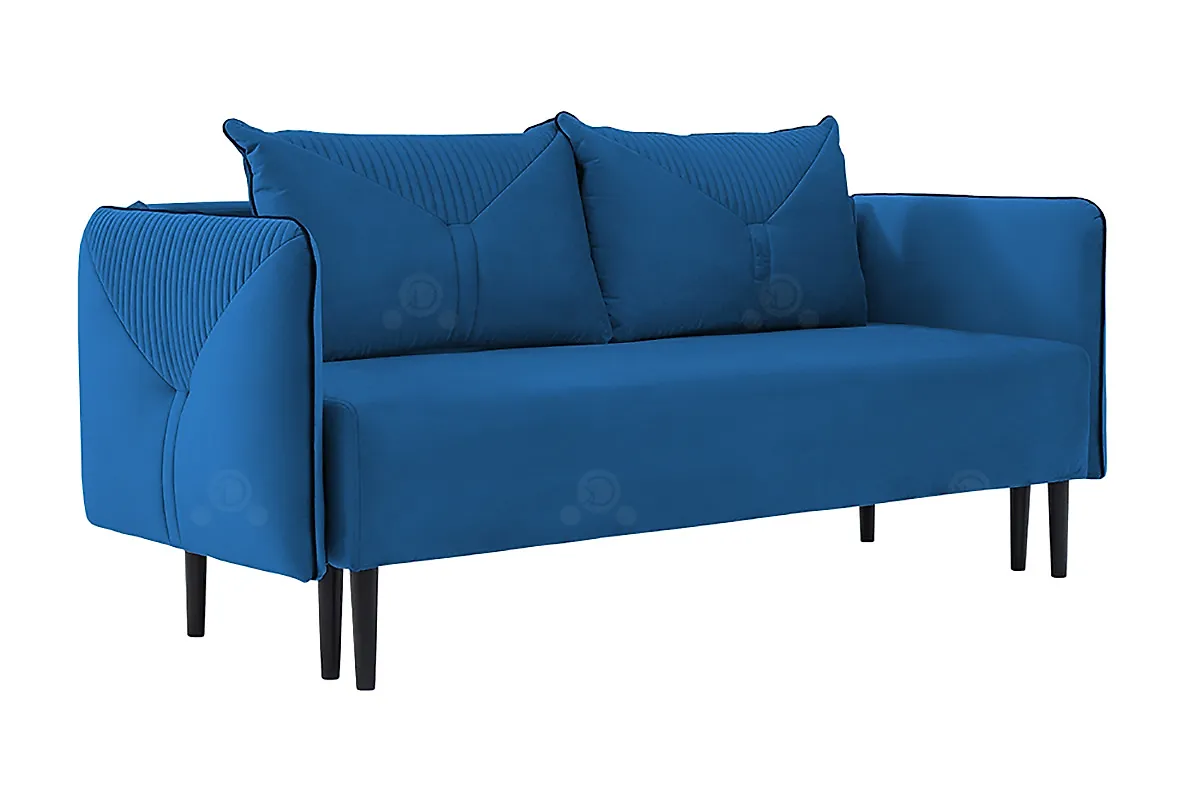 Синий прямой диван Мартин