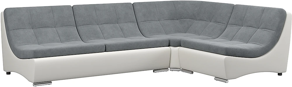 Угловой диван без подушек Монреаль-4 Слэйт