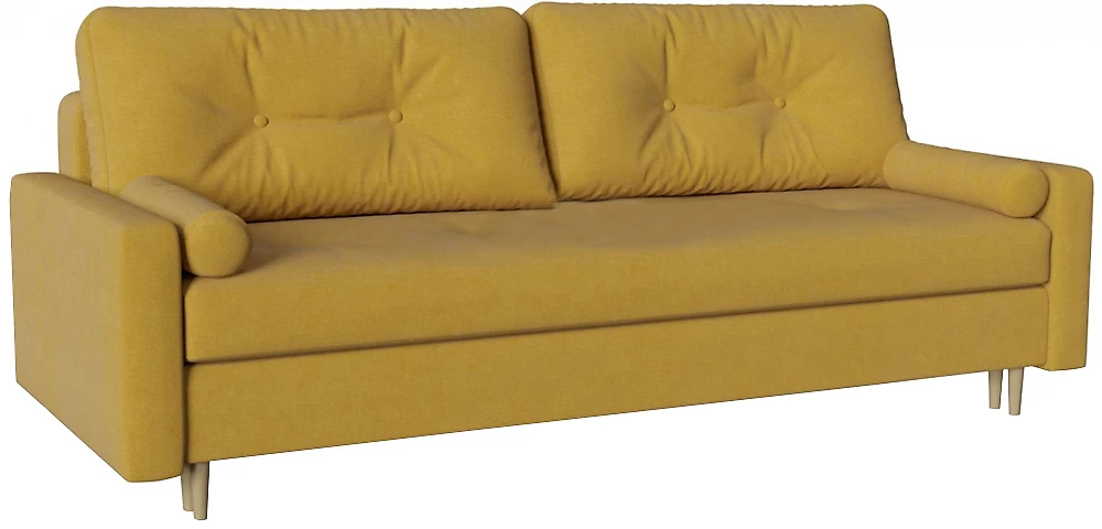 Прямой диван на ножках Сканди (Белфаст) Плюш Мастард