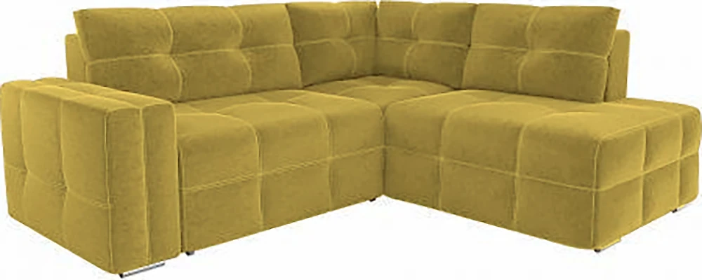 Угловой диван для спальни Леос Плюш Мастард