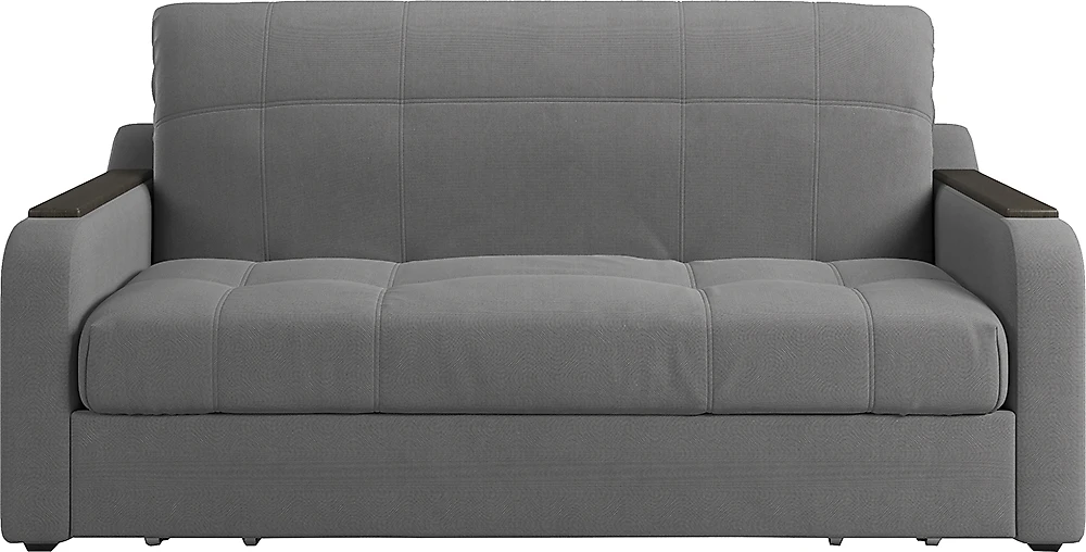 Прямой диван серого цвета Наполи Плюш Грей