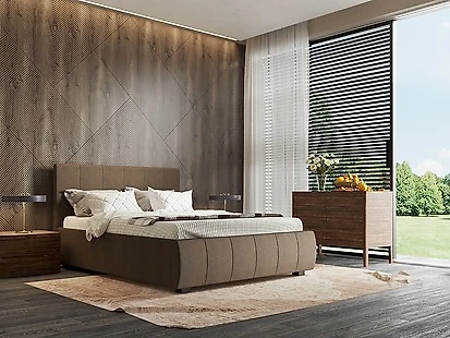 Двуспальная кровать Афина Люкс Кантри Бруно-160 с матрасом