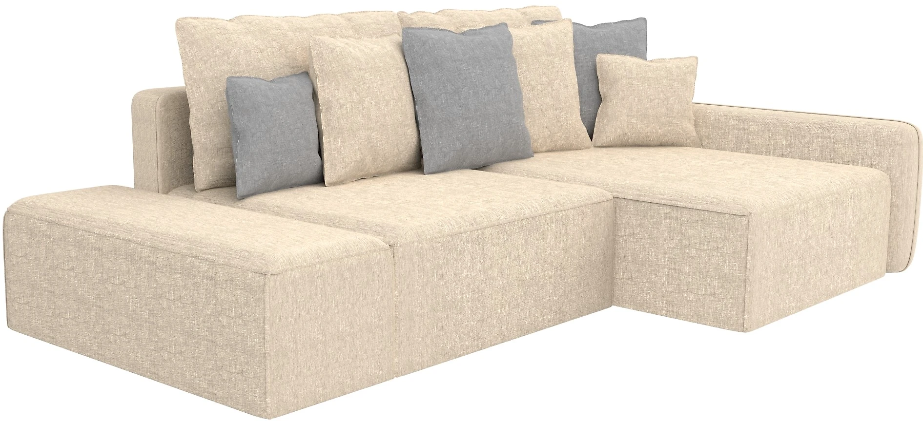 Угловой диван с пуфом Портленд Дизайн 1