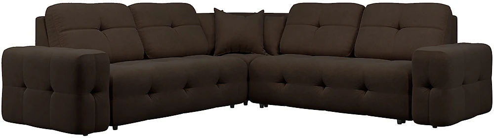 Модульный диван с оттоманкой  Спилберг-3 Дарк Браун