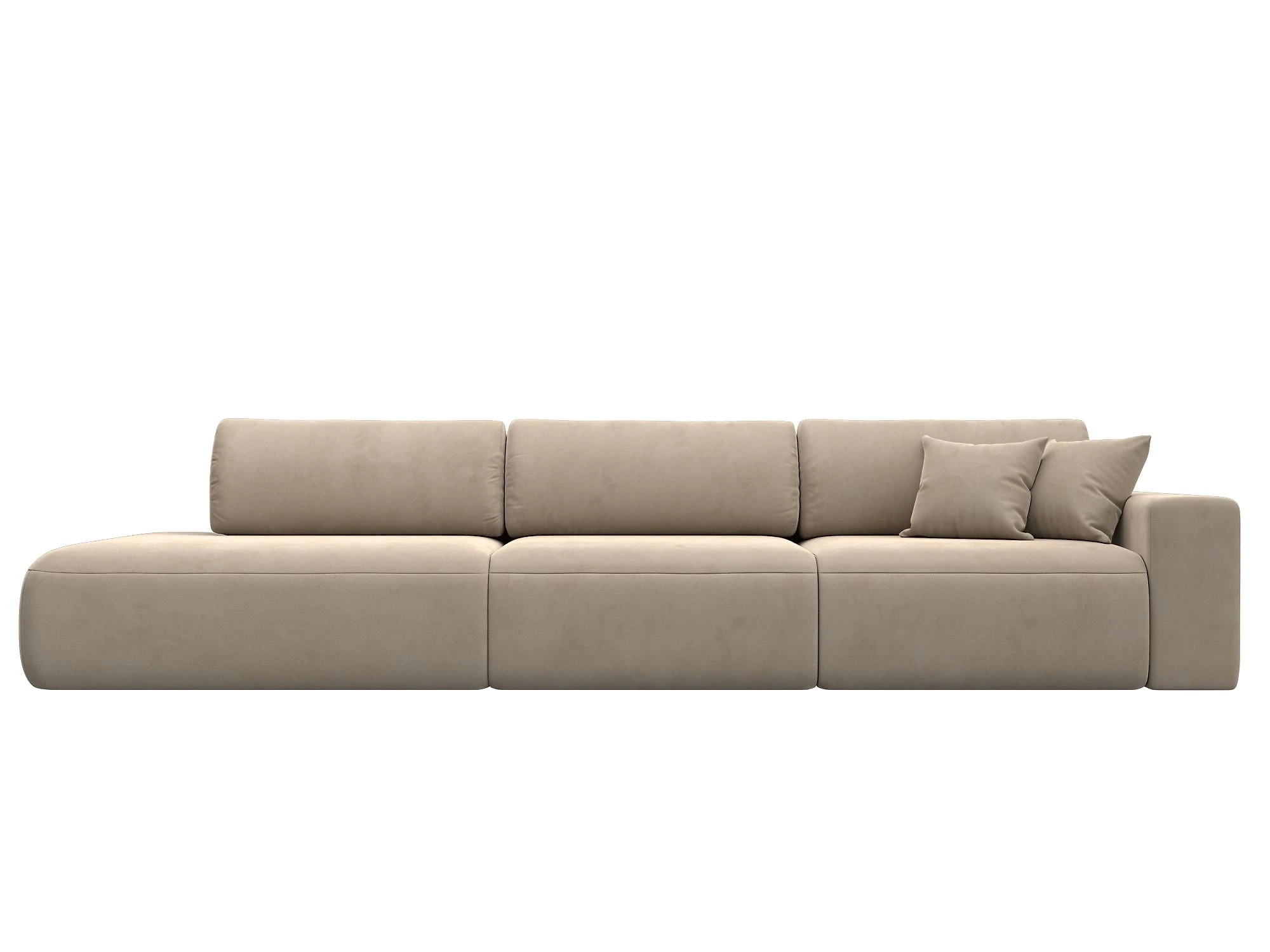 Прямой диван модерн Лига-036 Модерн Лонг Плюш Дизайн 1