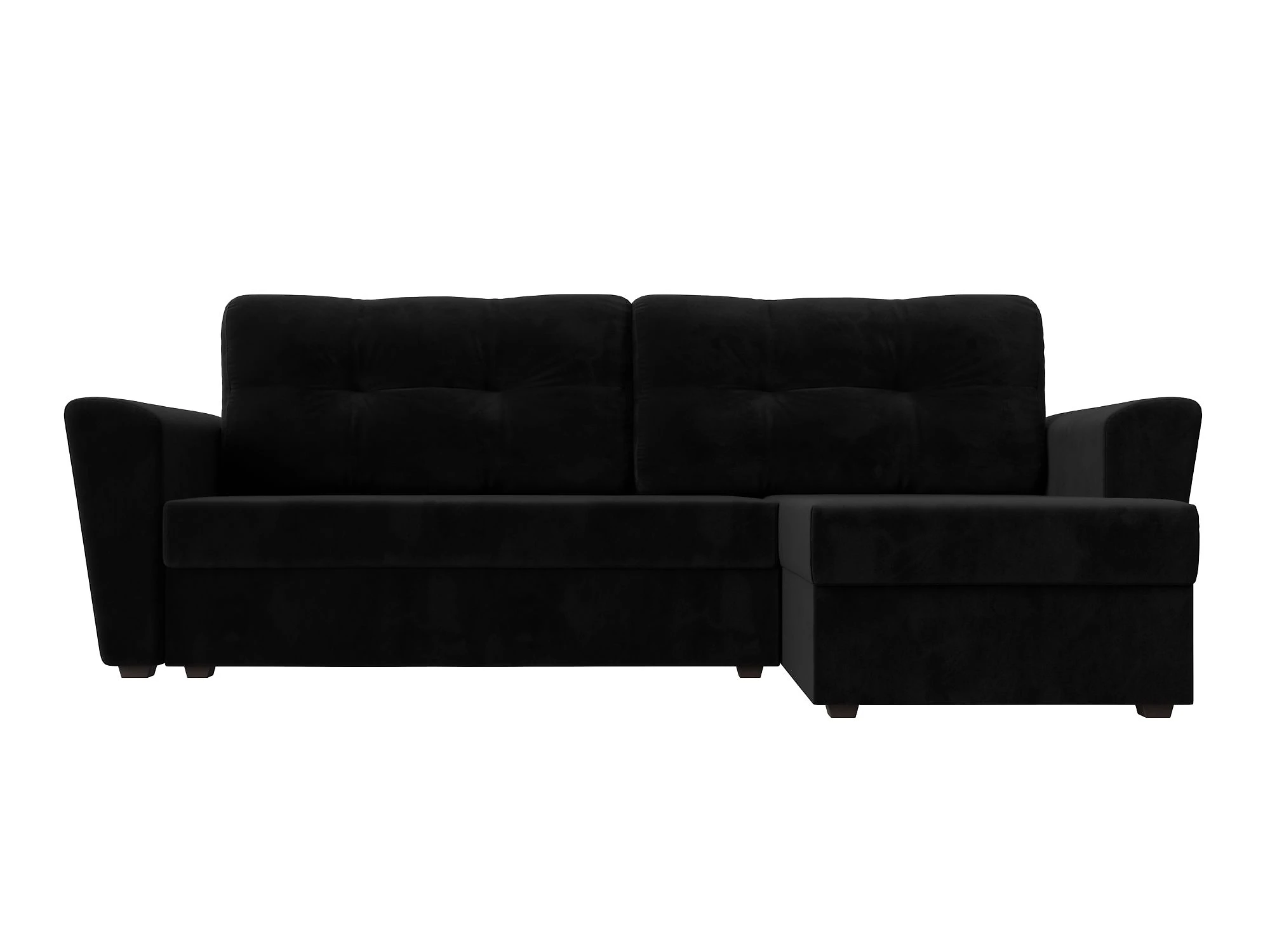 Черный диван еврокнижка Амстердам Лайт Плюш Дизайн 8