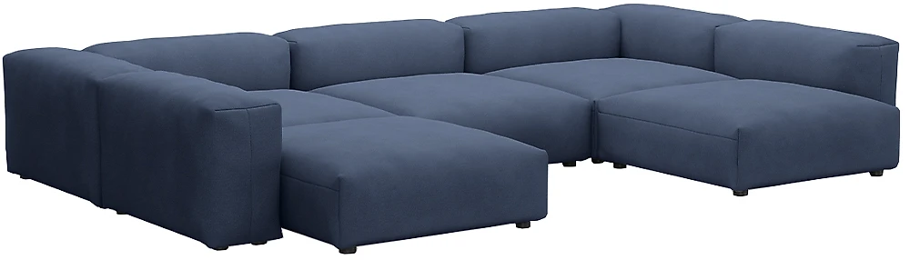 Модульный диван с оттоманкой  Фиджи-П Блу