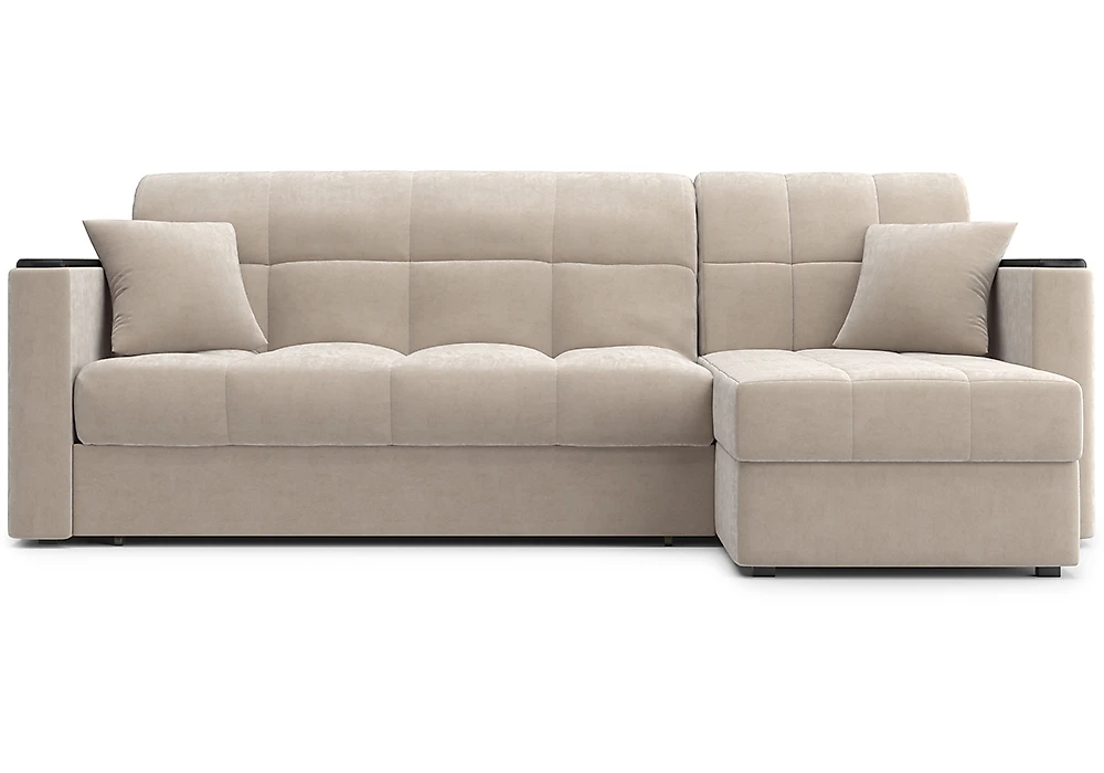 Угловой диван со съемным чехлом Неаполь с оттоманкой Дизайн 1