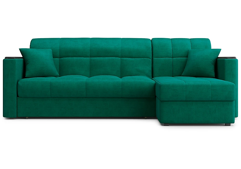 Угловой диван со съемным чехлом Неаполь с оттоманкой Дизайн 7