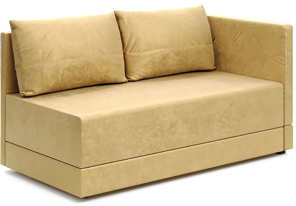 Выкатной диван с ящиком для белья Никас Плюш Мастард