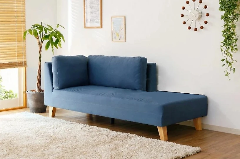 Синий прямой диван Огайо Дизайн 2