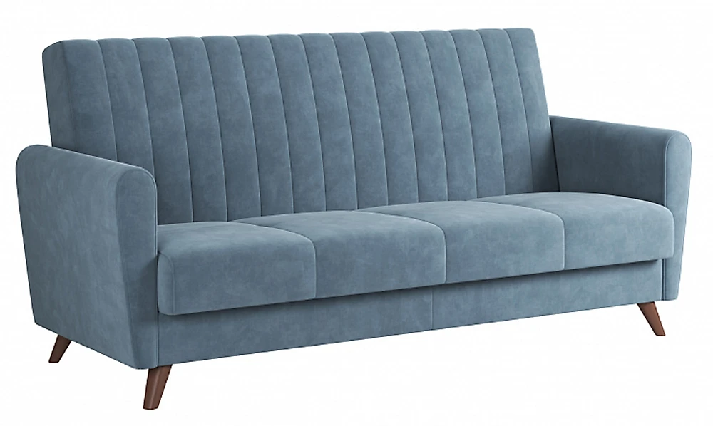 Синий прямой диван Монако Дизайн-2