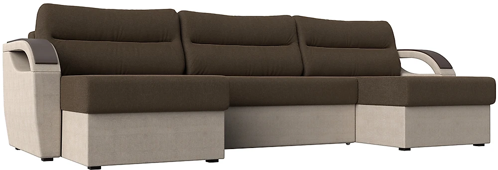 Угловой диван для ежедневного сна Форсайт Кантри Браун-Беж