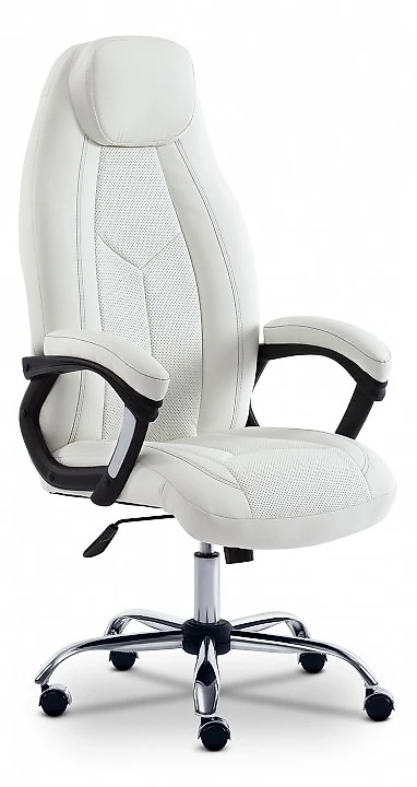 Белое кресло Boss-1