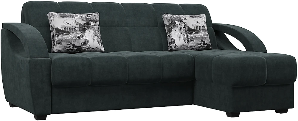 Угловой диван из ткани антикоготь Монреаль Плюш Графит