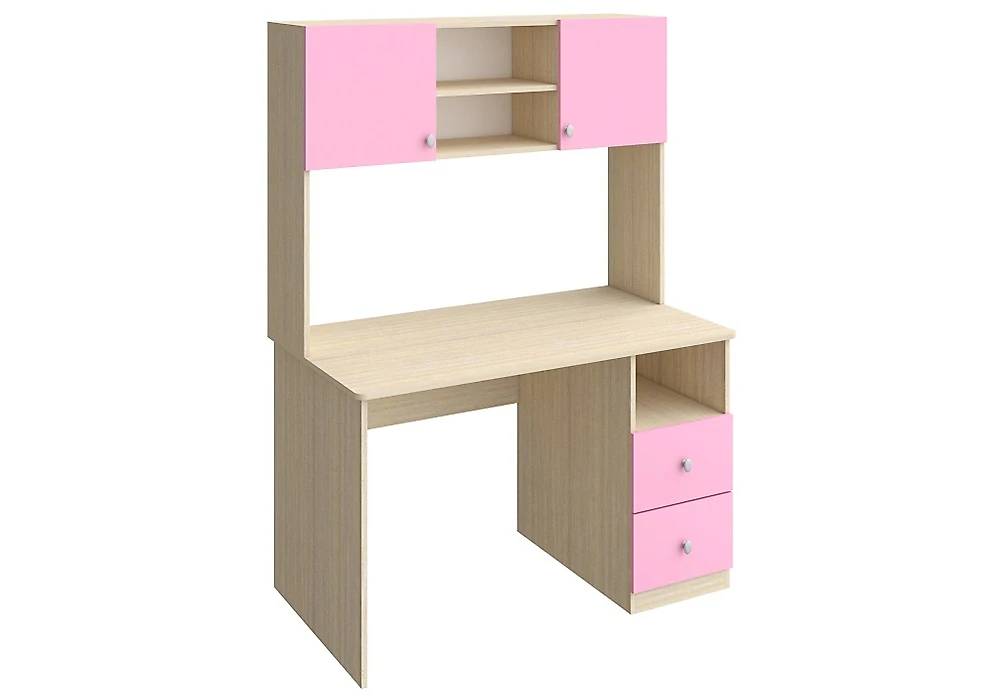 Письменный стол для школьников  Астра с надстройкой Розовый