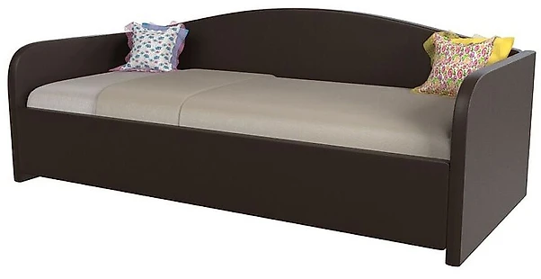 Кровать с мягкой спинкой Uno Дарк Браун (Сонум)