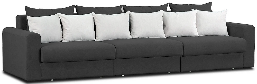 Тканевый прямой диван Модена-2 Плюш Графит