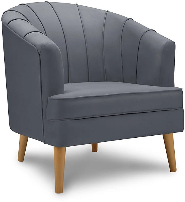 Серое кресло Бёрн Дизайн 1