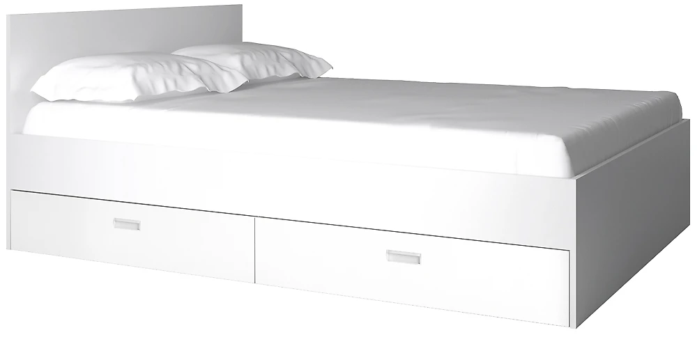 Двуспальная кровать эконом Виктория-1-140 Дизайн-2