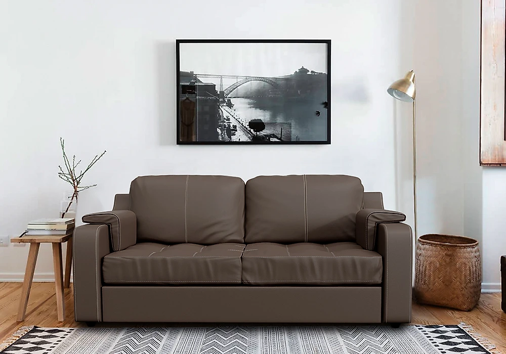 Офисный диван лофт Берета  2-х местный Дизайн 2 кожаный