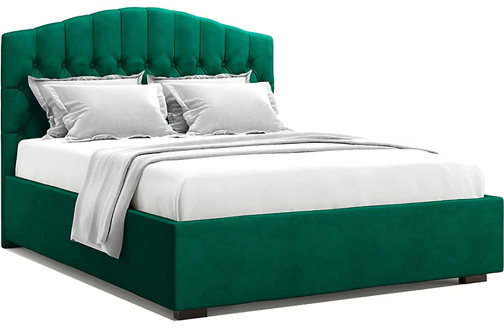 Большая двуспальная кровать Лугано Изумруд